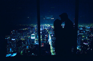 City Kiss Lights Love Image