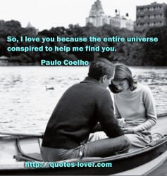 So, I Love You Because The Entire Universe Conspired To Help Me Find ...