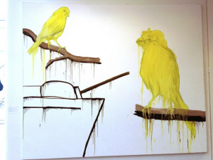 Martin Kippenberger, Untitled (Birds and Tanks), 1991: Paintings Birds ...