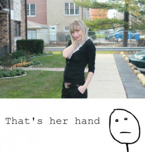 Your dirty mind it’s just her hand
