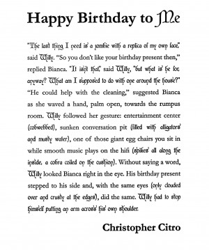 Happy Birthday To Me, by Christopher Citro