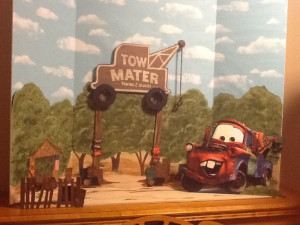 Tow Mater Towing Salvage Party Display Mator