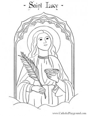 ... Catholic Colors, Coloring Pages, Saint Lucy, December Feast, Catholic