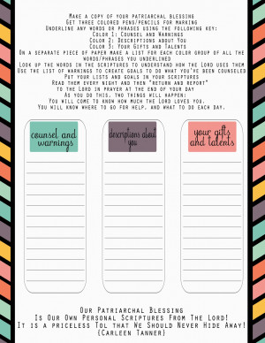 YW Lesson: How can a patriarchal blessing help me?