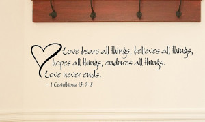 Home → Shop → New Items → [WA54] 1 Corinthians 13:7-8 Love is...