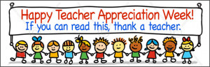 Happy Teacher Appreciation Week Vinyl Banner