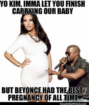 funny pic about the soon to be parents, Kim Kardashian and Kanye ...