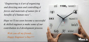 Engineering Day Quotes Images With World Clock
