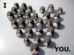 penguin said i love you to you hahax today so sienzz juz talkin wif ...