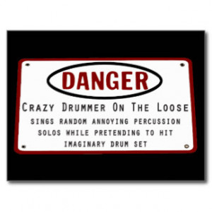 Crazy Drummer Postcard