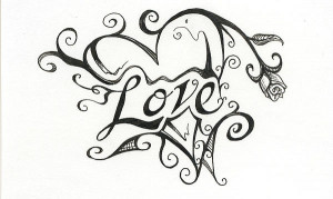 love drawings roses