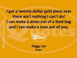 Peggy Lee on being a W-O-M-A-N