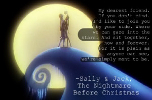 Nightmare Before Christmas Quotes Jack And Sally Jack and Sally ...
