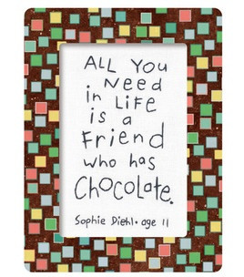 kids quotes friends amp chocolate embroidery kit 6 x8 embroidery ...