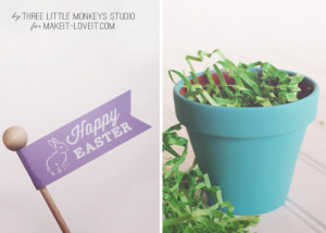 Chalkboard Easter Basket Place Settings (plus free flag printable ...