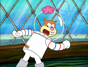Sandy, SpongeBob, and the Worm