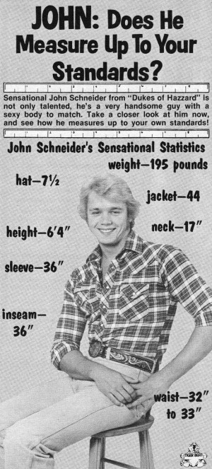 John Schneider / 'Bo Duke' (1979-82; 1983-85) in Dukes of Hazzard ...