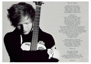 Details about ED SHEERAN LYRICS 