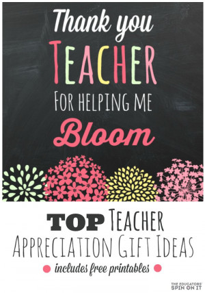 Teacher Gift Idea and Printable from The Educators' Spin On it