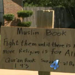 Oklahoma: Muslims Move in, Anti-Islam Sign Comes out~ Video: