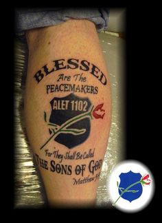 blueblood peacemak tattoo quote tattoos tattoo quotes police tattoo