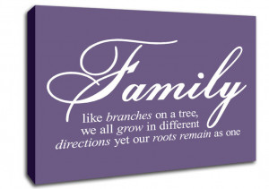 ... for Family Quote Family We All Grow In Different Directions Lilac