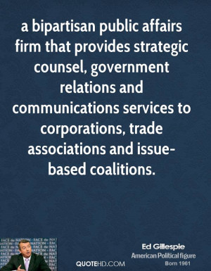 bipartisan public affairs firm that provides strategic counsel ...