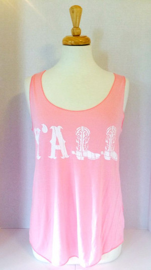 all Southern Sayings Pink Tank Top on Etsy, $18.00