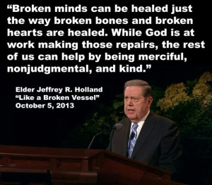 Broken minds can be healed.....