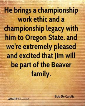He brings a championship work ethic and a championship legacy with him ...