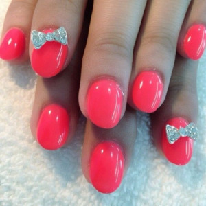 Pretty Nail Designs with Bows