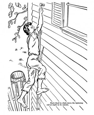 Huckleberry Finn Coloring Pages