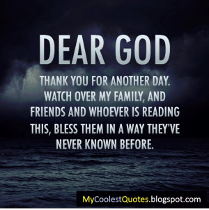 Dear God! Thank You!