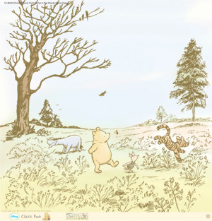 ... Classic Pooh - 12 x 12 Paper with Glitter Accents - Romp in the Woods