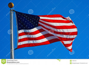 American Flag Flying...