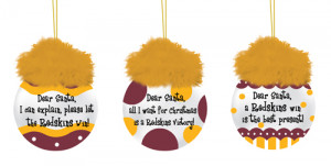 Washington Redskins Team Sayings Tree Ornaments