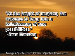 ... , the universe is flung into a kaleidoscope of new possibilities