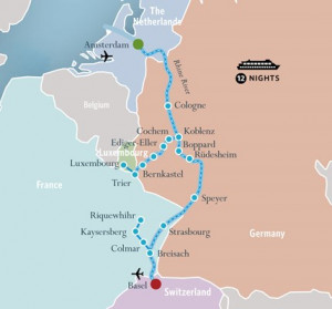 Rhine River Cruise Map