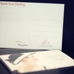 Custom designed Thank You cards for the Coco Chanel inspired bridal ...