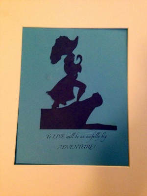Captain Hook silhouette with quote