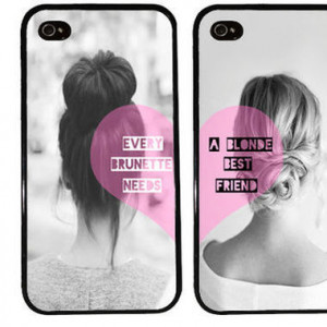 BFF Case Blonde And Brunette IPhone Case One For Your BFF Personalized ...