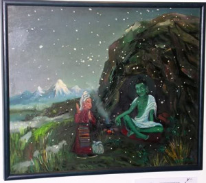 ... , sastanak u planini, Jetsun Mila Respa i sestra Peta Gyaltsen