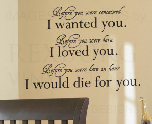 Details about Wall Quote Decal Sticker Vinyl Art Baby Nursery Before ...