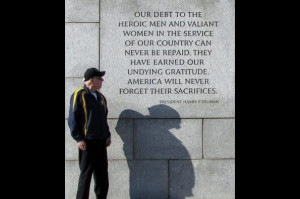 ... quote by president harry s truman while visiting the world war ii