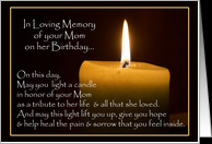 In Memory of Mom on her Birthday Cards Paper Greeting Cards - Product ...