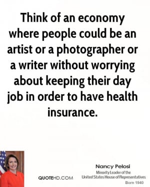 Think of an economy where people could be an artist or a photographer ...