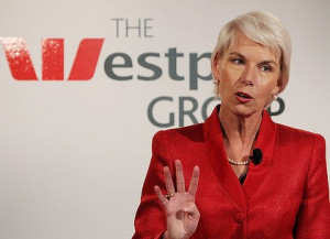 Lady in red . . . Gail Kelly yesterday vowed no rises about the ...