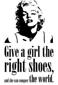 Marilyn-Monroe-Quote-Girl-Shoes-Home-Decor-Canvas-Print-choose-your ...
