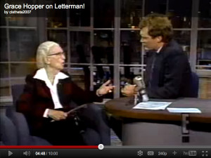 Grace Hopper on David Letterman [video]