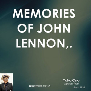 Memories of John Lennon,.